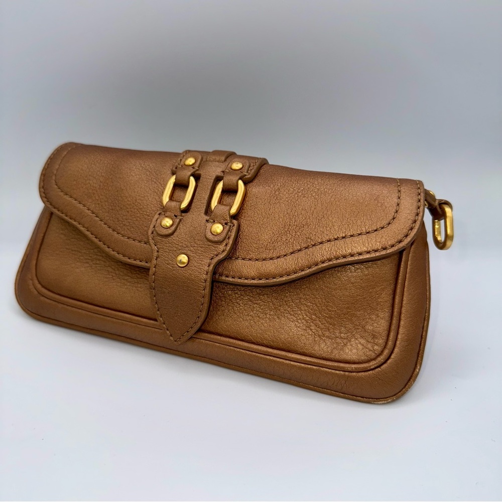 Vintage Cole Haan Leather Clutch / Wallet Copper Y2K‎ Quiet Luxury - Picture 12 of 12